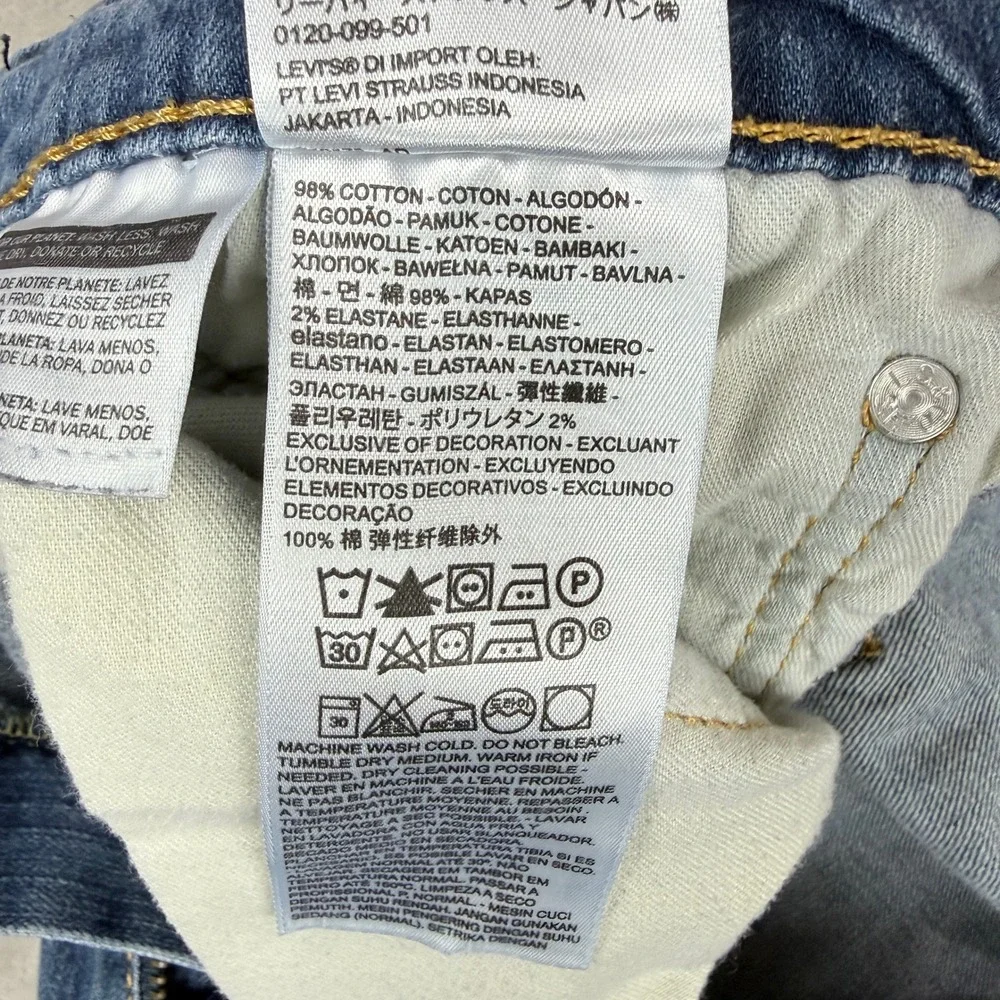 Levi's 541 Jeans Mens 38x30 Blue Athletic Taper Stretch Denim Faded Preppy